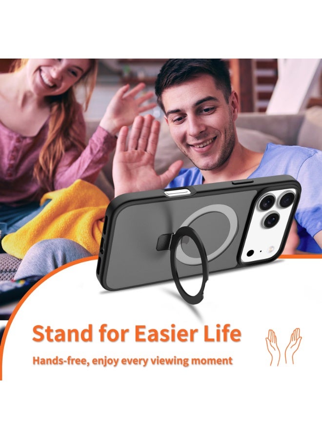 ZXING Military Grade MagSafe iPhone 17 Pro Max Case in Black with Drop Protection and Adjustable Stand and Slim Profile - Image 1